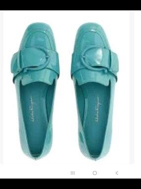 Salvatore Ferragamo Women's BONNIE LOAFERS TURQUOISE SIZE 7C NWB